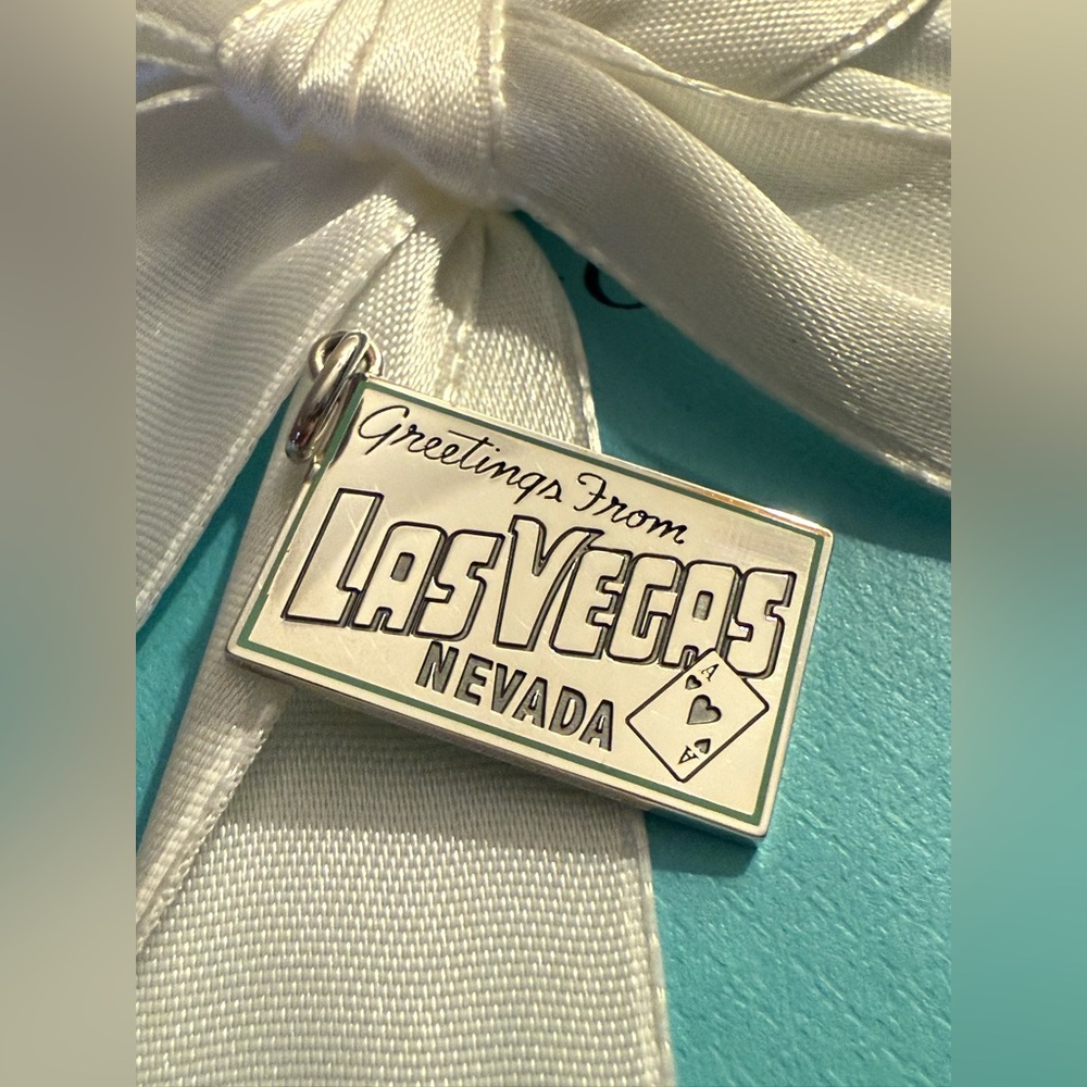 Tiffany & Co. ♥️ LAS VEGAS | Postcard Charm .925 - Authentic Silver ~ Retired